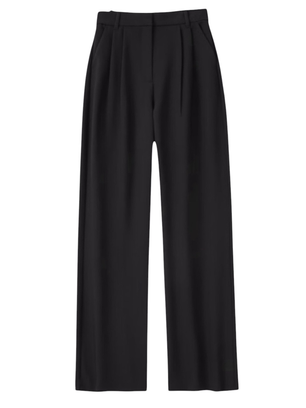 Abercrombie & Fitch Sloane Wide Leg Tailored Trouser Pant Black Size 25/0S